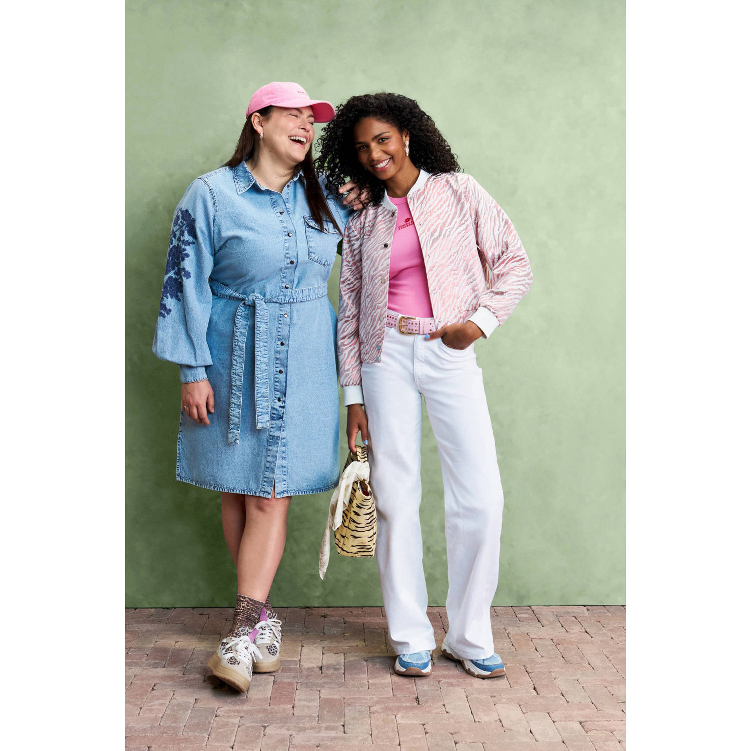 Miss Etam Plus spijkerjurk light blue denim