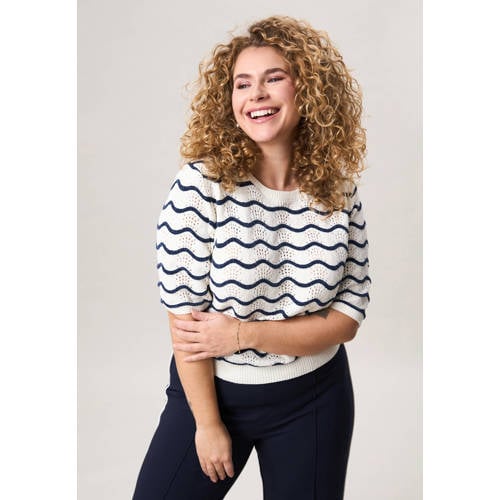 Miss Etam Plus top ecru gebreid afbeelding