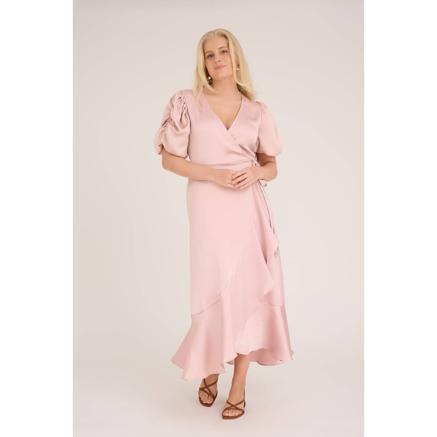 A-View wikkel- overslagjurk roze