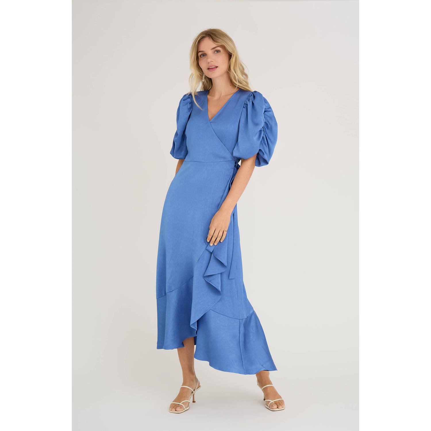 A-View wikkel- overslagjurk blauw