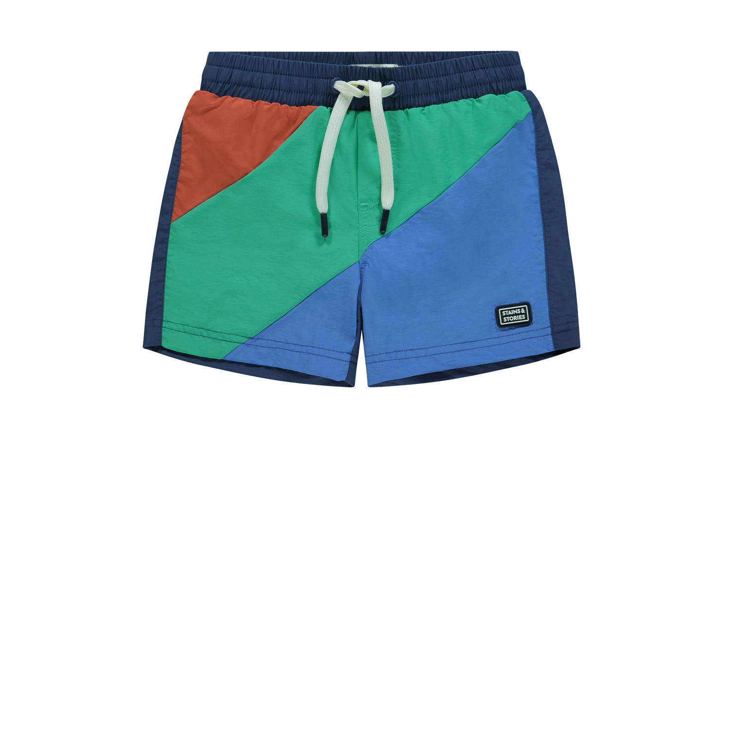 Stains&Stories zwemshort blauw rood groen