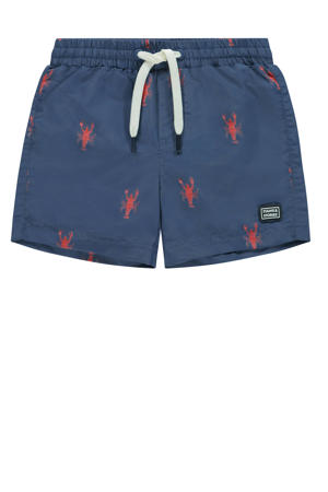 zwemshort donkerblauw/rood