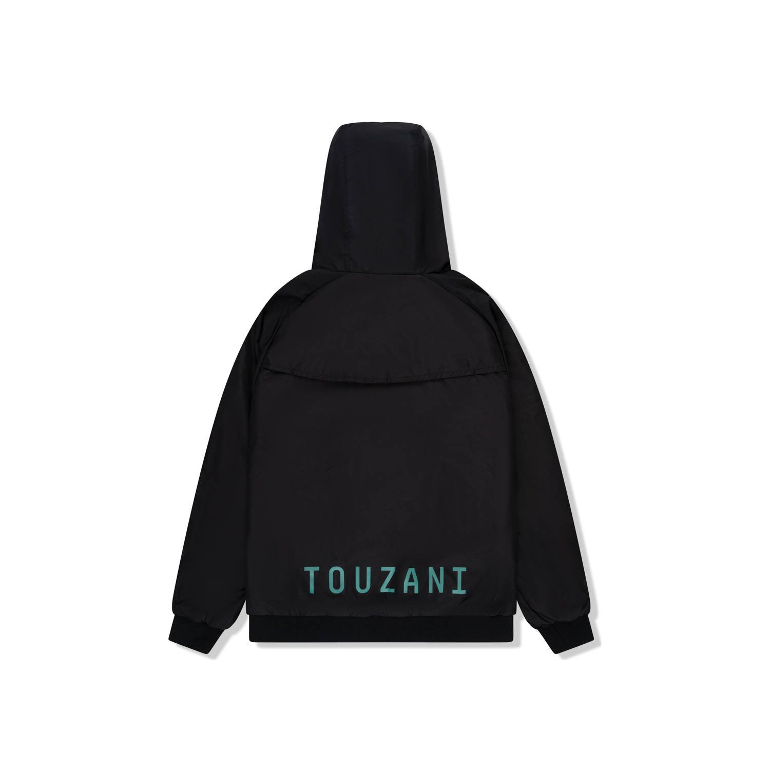 Touzani sweatvest zwart donkergroen