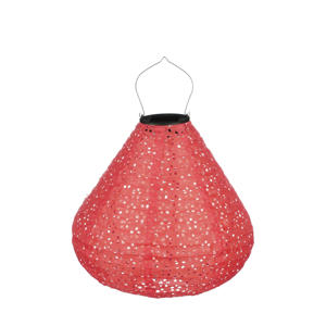lantaarn Luca rood (solar) (30x29 cm) 