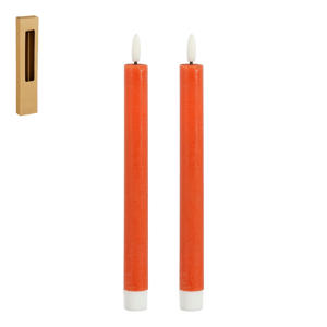 Mica Decorations LED kaarsen terra (set van 2) (22 cm)