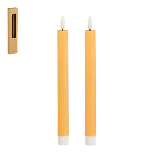 Mica Decorations LED kaarsen oranje (set van 2) (22 cm)