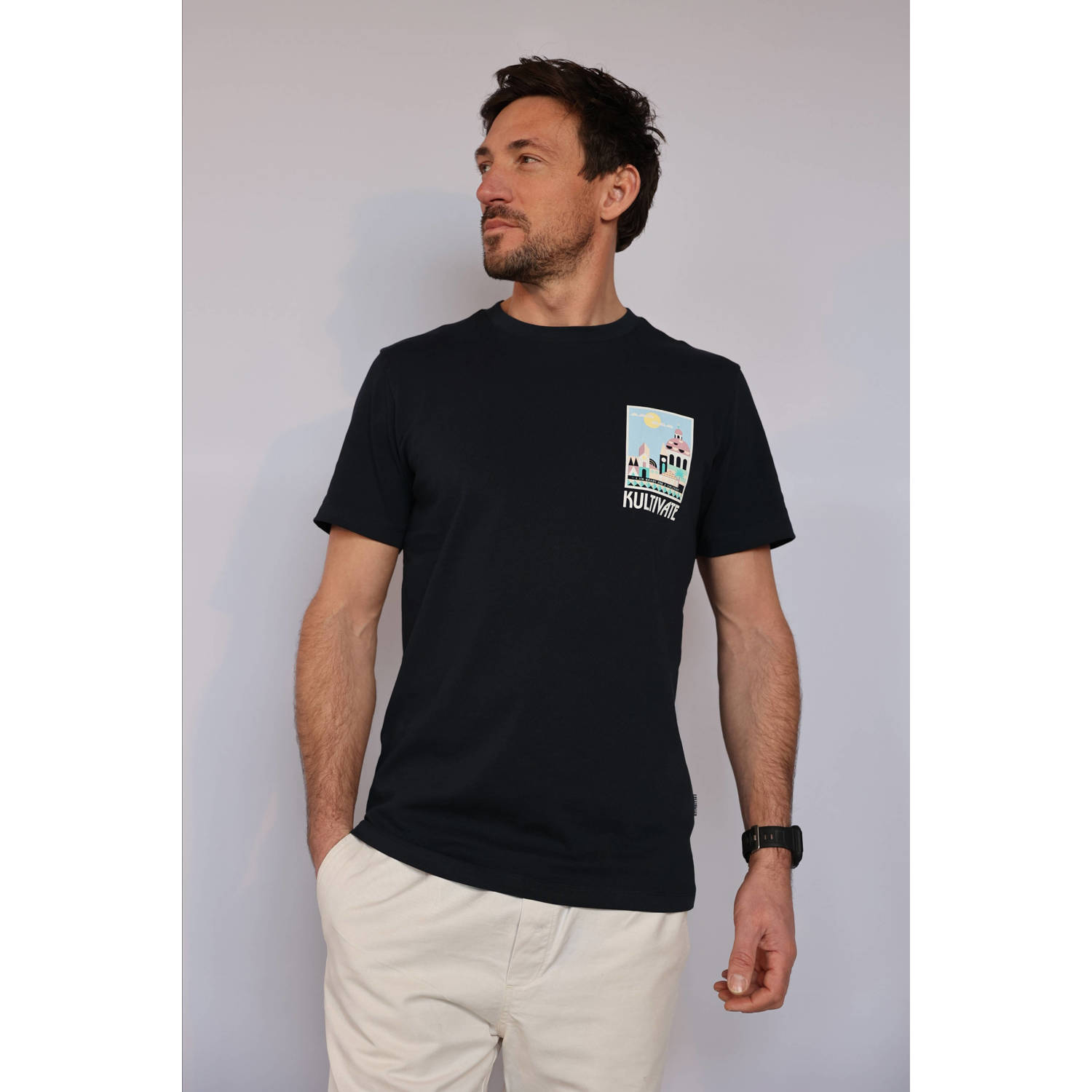 Kultivate T-shirt donkerblauw
