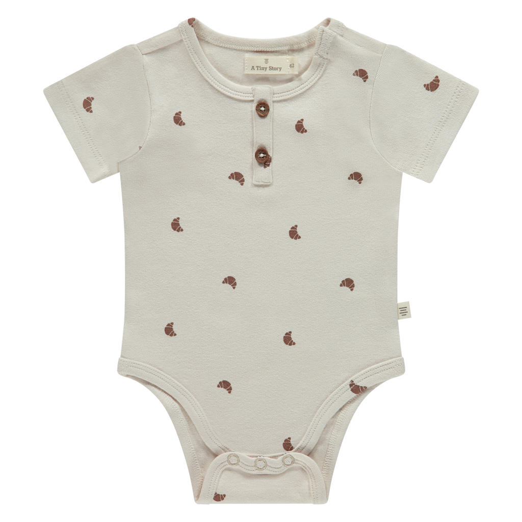 A Tiny Story romper ecru/bruin