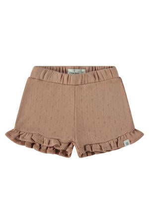 casual short met ruches roze