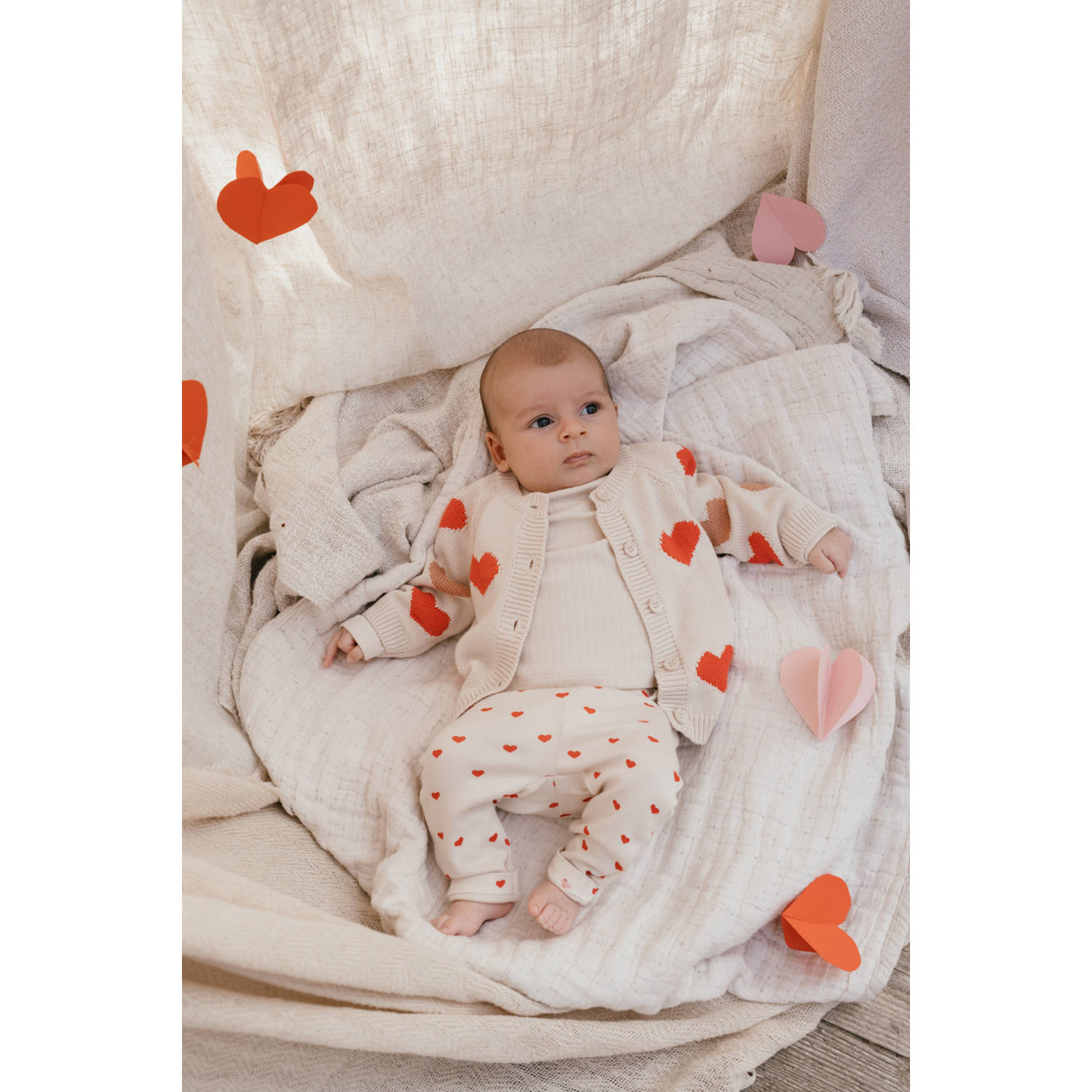 A Tiny Story gebreid vest ecru