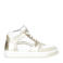 Red Code leren sneakers wit/goud