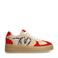 Manfield suède sneakers beige/rood