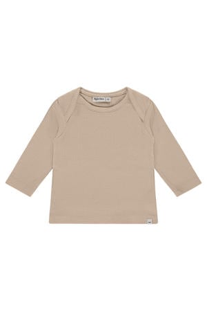 longsleeve beige rib gebreid