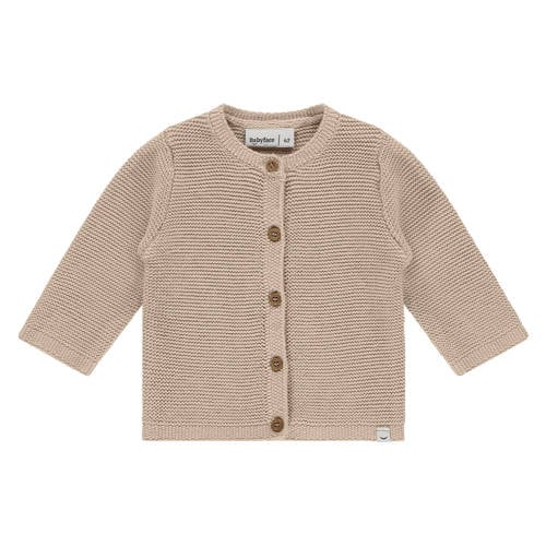 Babyface vest beige grof gebreid afbeelding