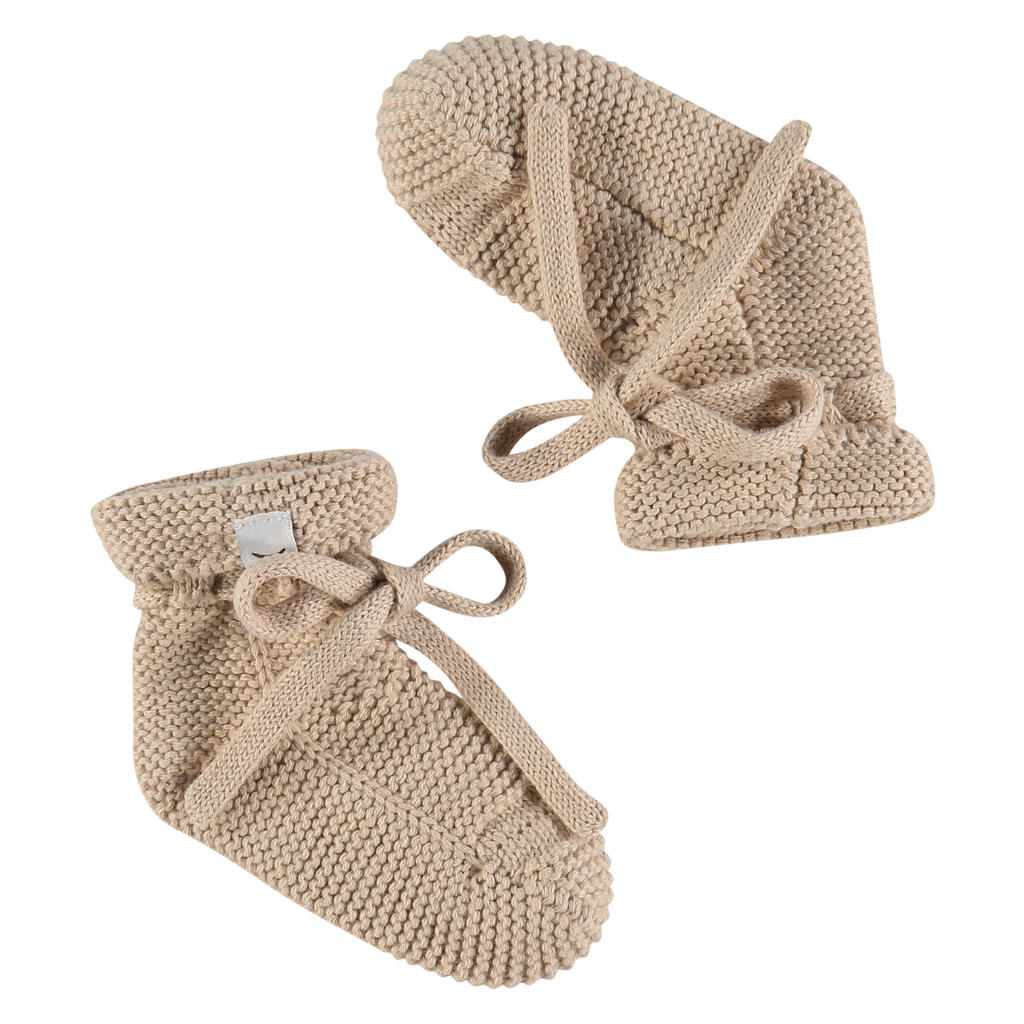 Babyface gebreide slofjes beige