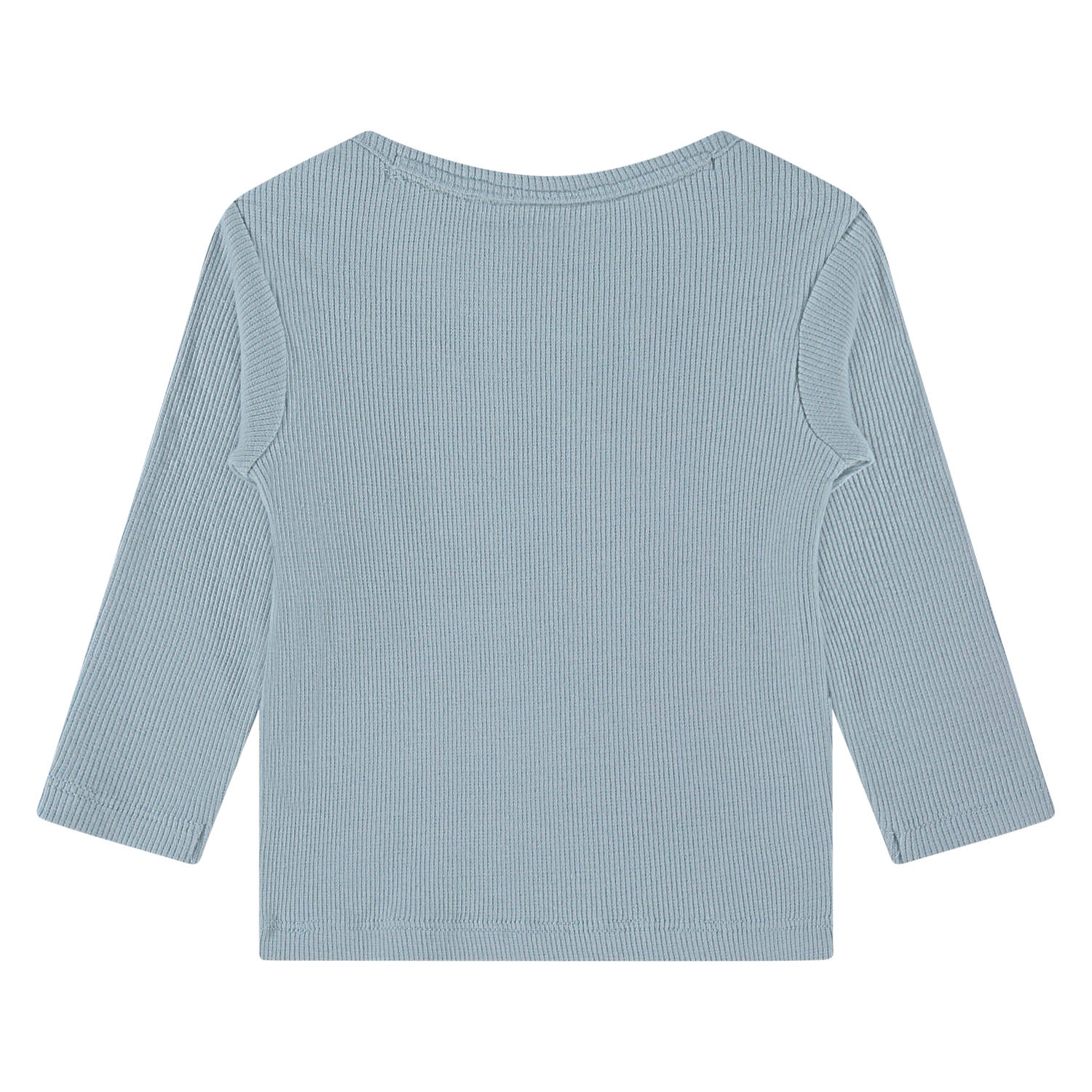 Babyface longsleeve grijsblauw rib gebreid