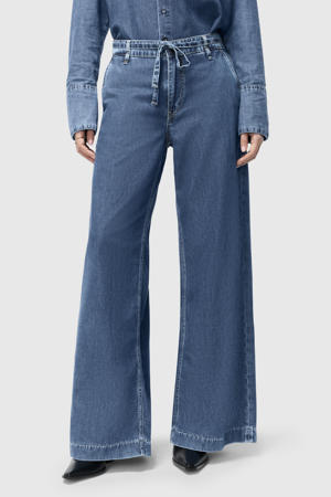 regular waist broek medium blue denim