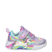 thumbnail: Lilakleurige meisjes Skechers Unicorn Chaser sneakers van nylon met klittenband