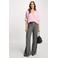 Morgan wide leg regular waist pantalon grijs