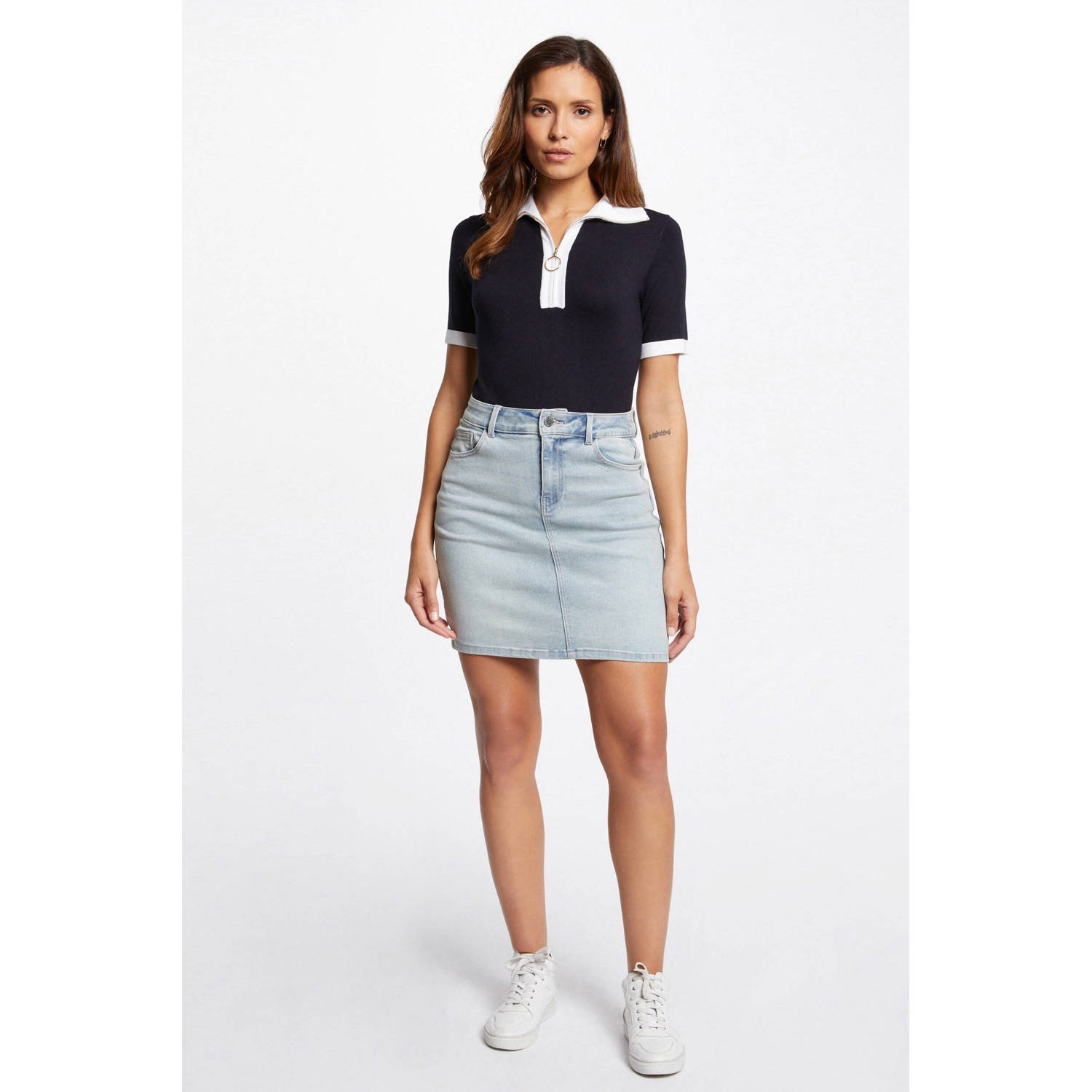 Morgan spijkerrok light blue denim