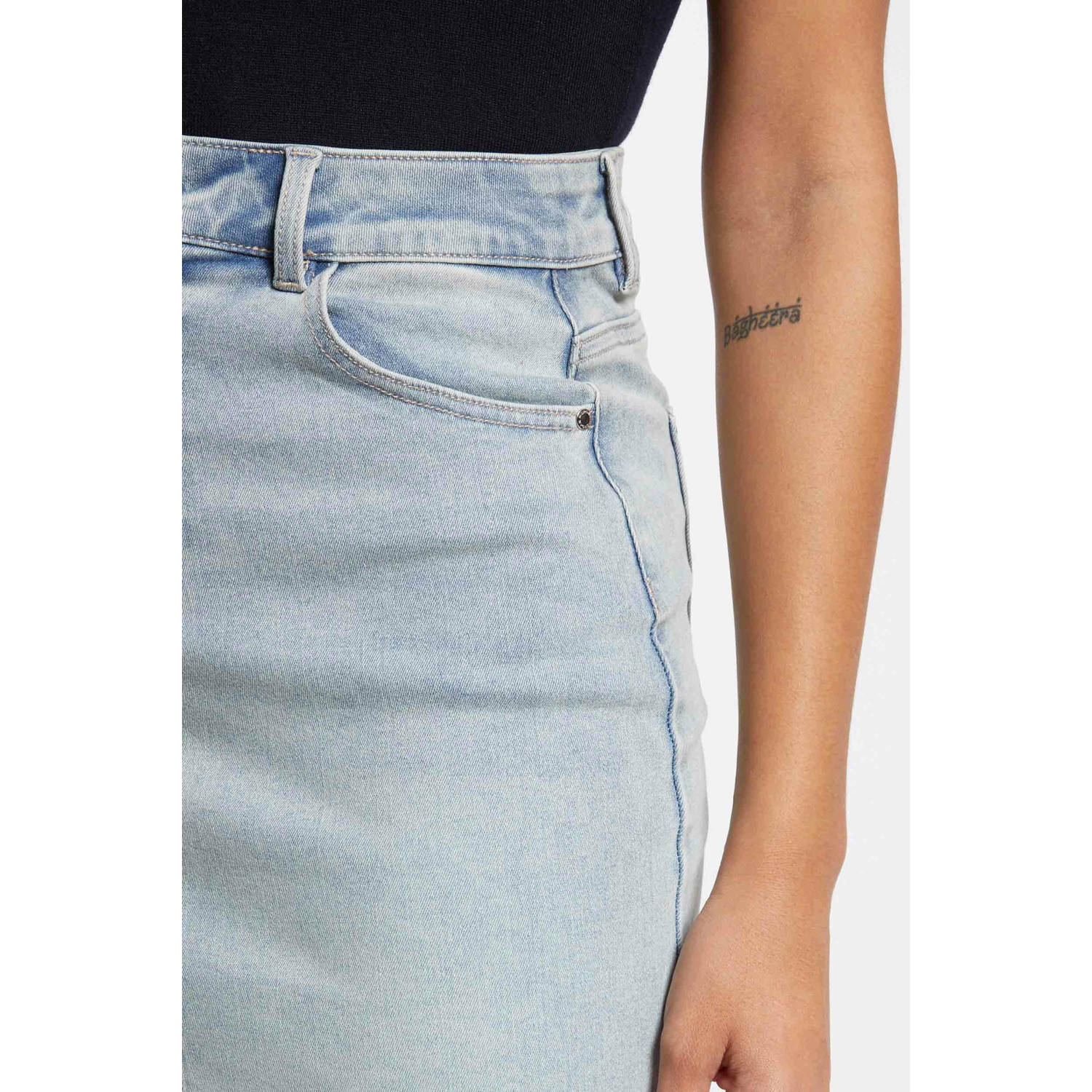 Morgan spijkerrok light blue denim