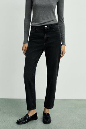 high waist mom jeans black denim