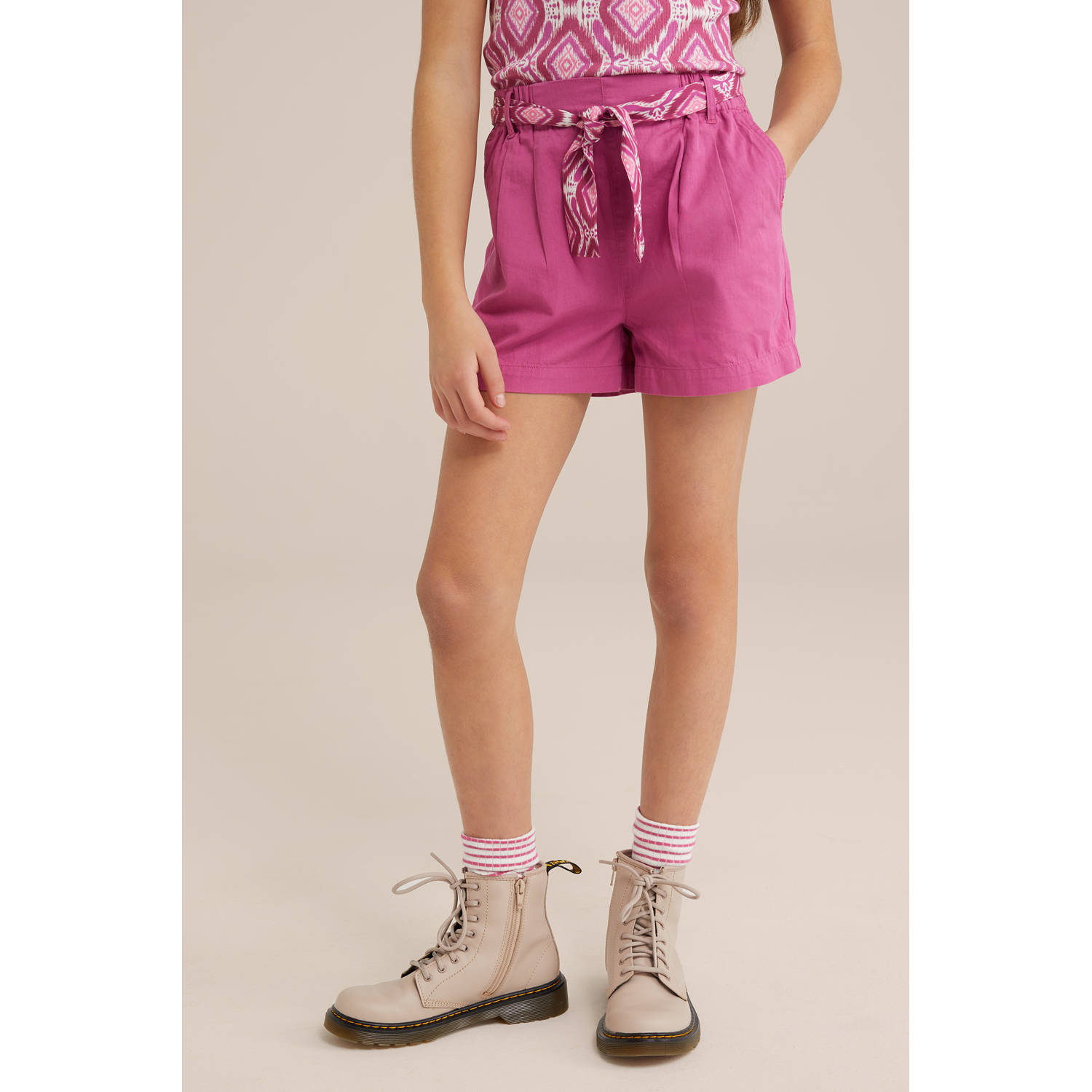 WE Fashion casual short roze