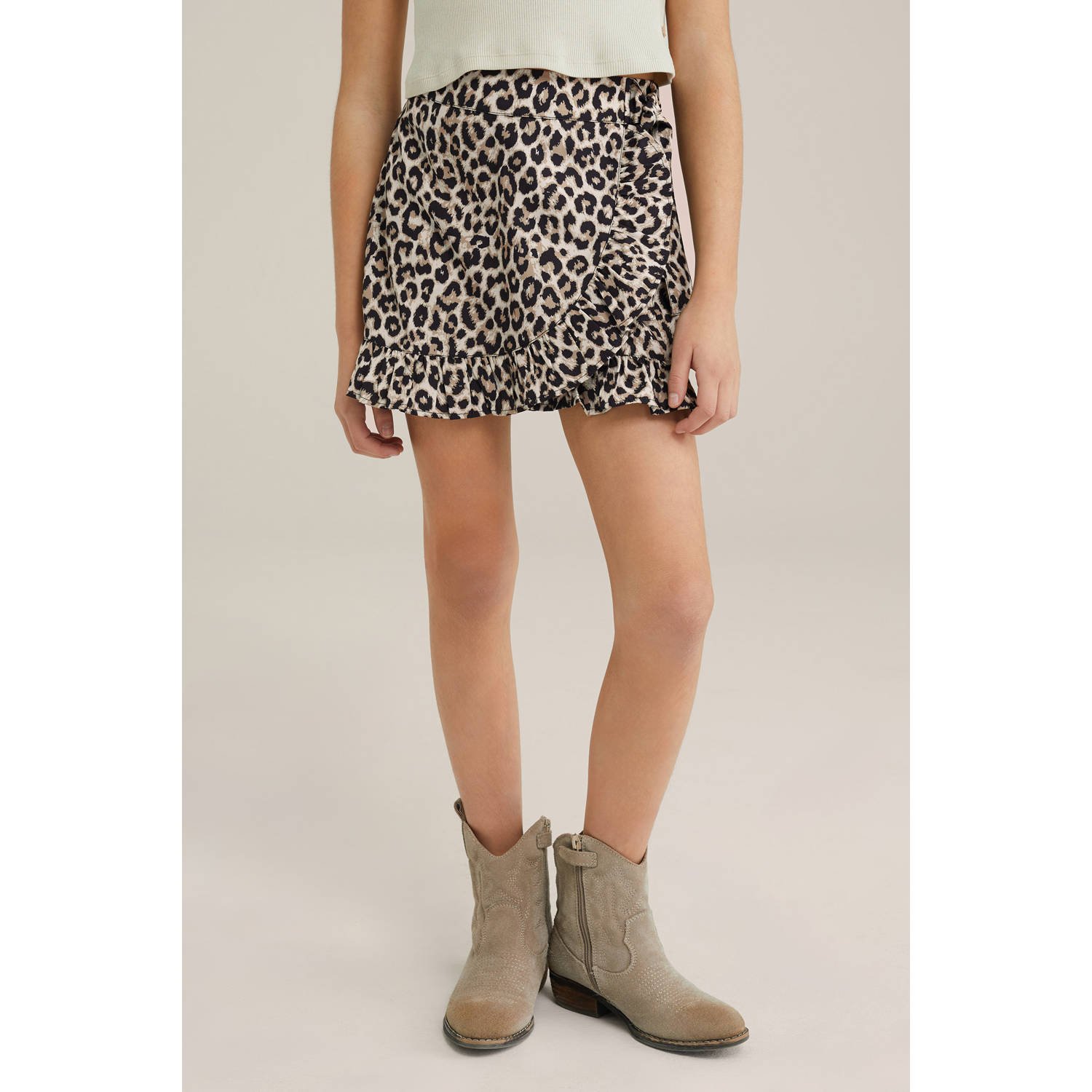 WE Fashion skort lichtbruin