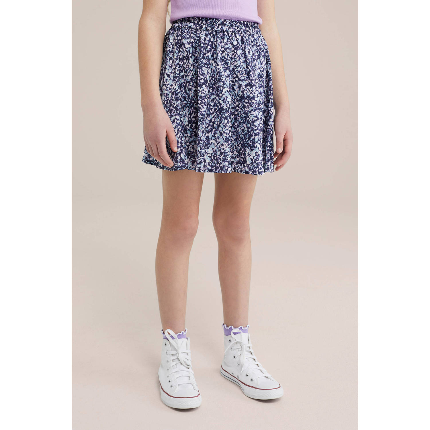 WE Fashion korte rok blauw