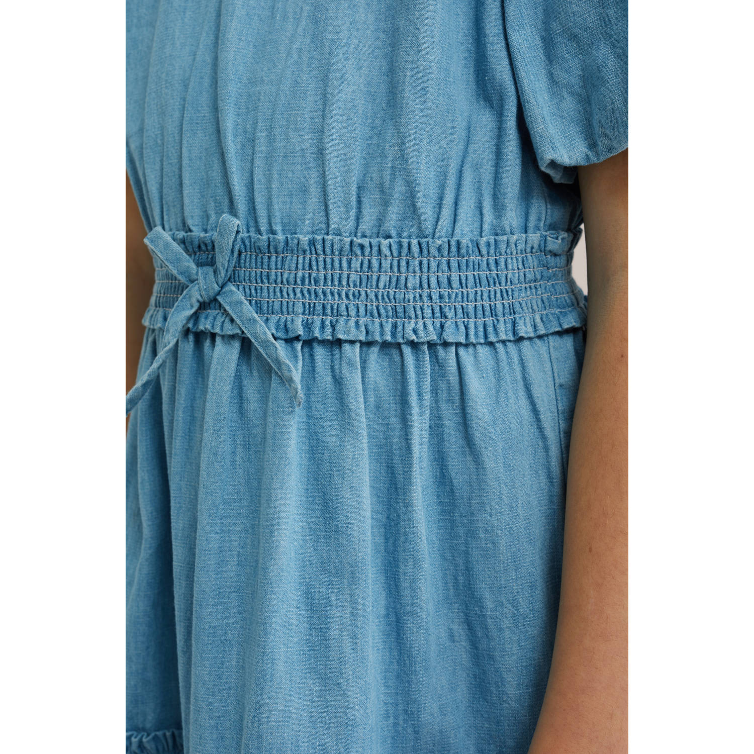 WE Fashion Blue Ridge korte jurk medium blue denim
