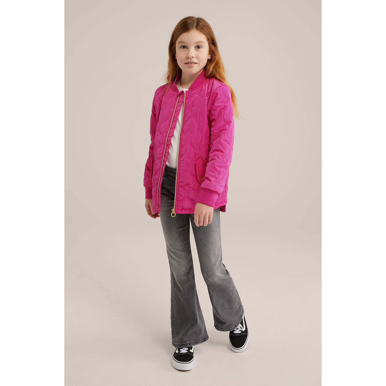 WE Fashion bomberjack roze