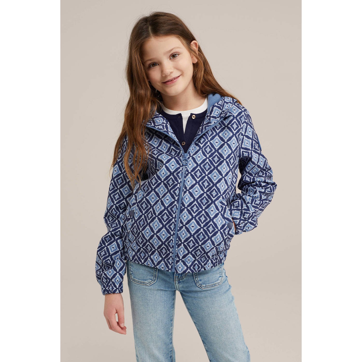 WE Fashion softshell jas blauw