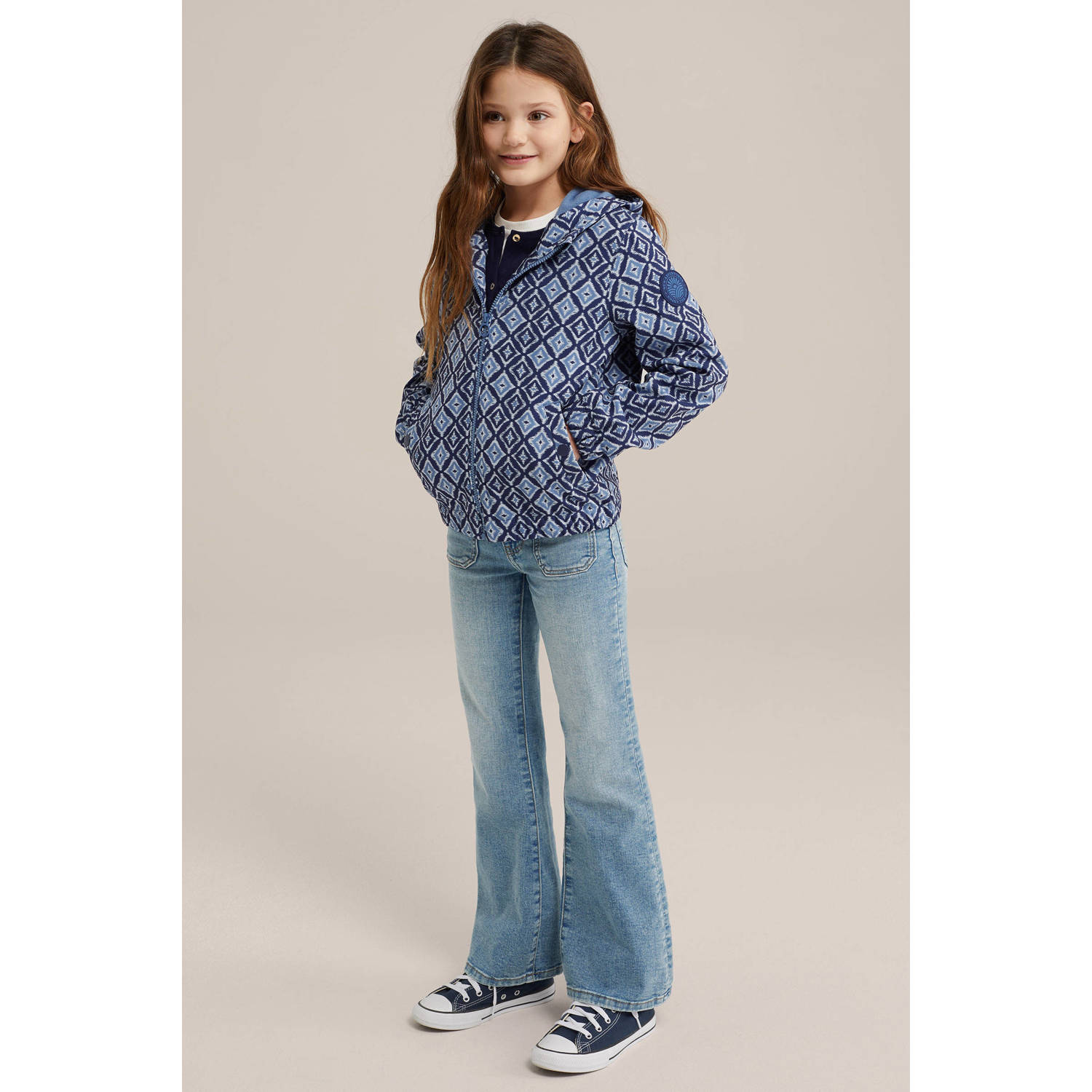 WE Fashion softshell jas blauw
