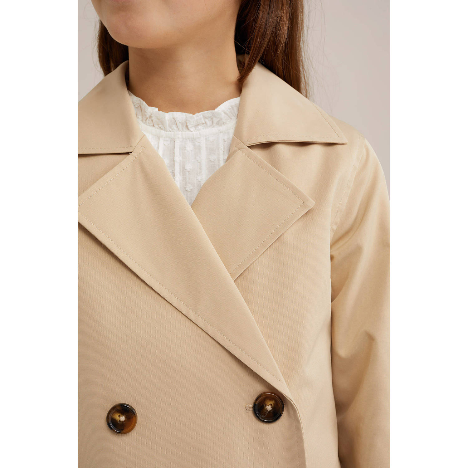 WE Fashion trenchcoat zomer beige