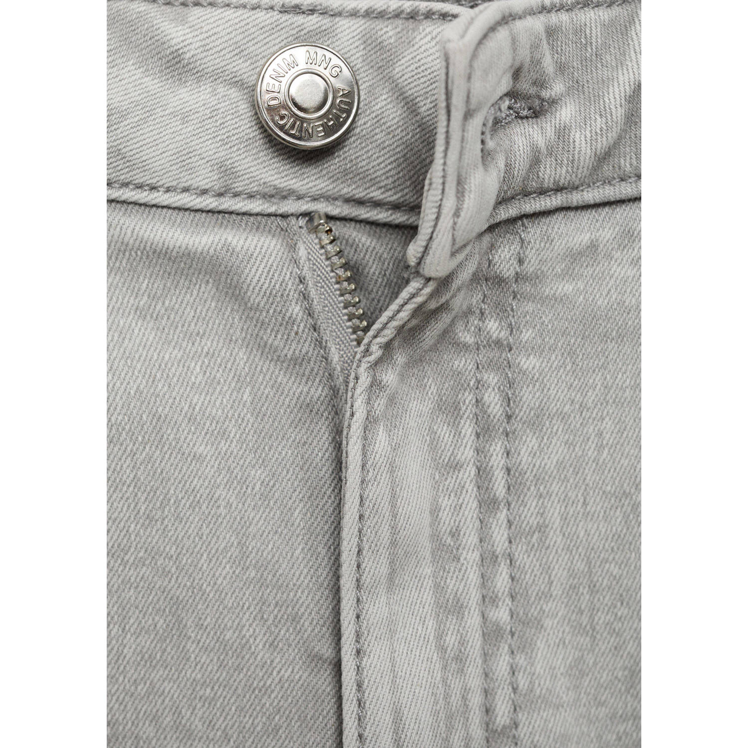 MANGO TEEN regular waist flared jeans grey denim