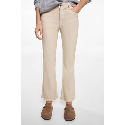 MANGO TEEN flared casual broek grijs afbeelding