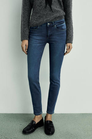 low waist skinny jeans medium blue denim