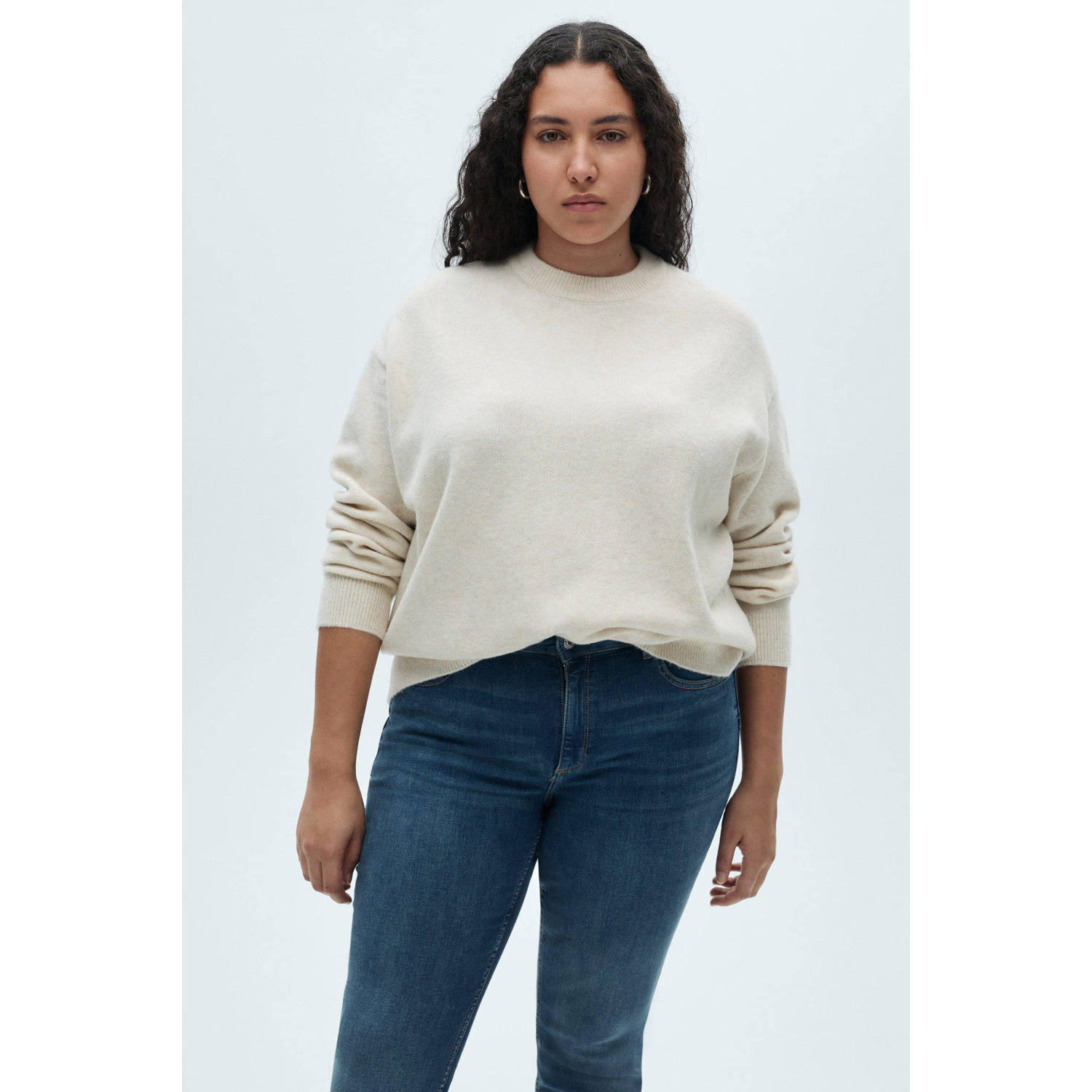 Mango low waist skinny jeans medium blue denim