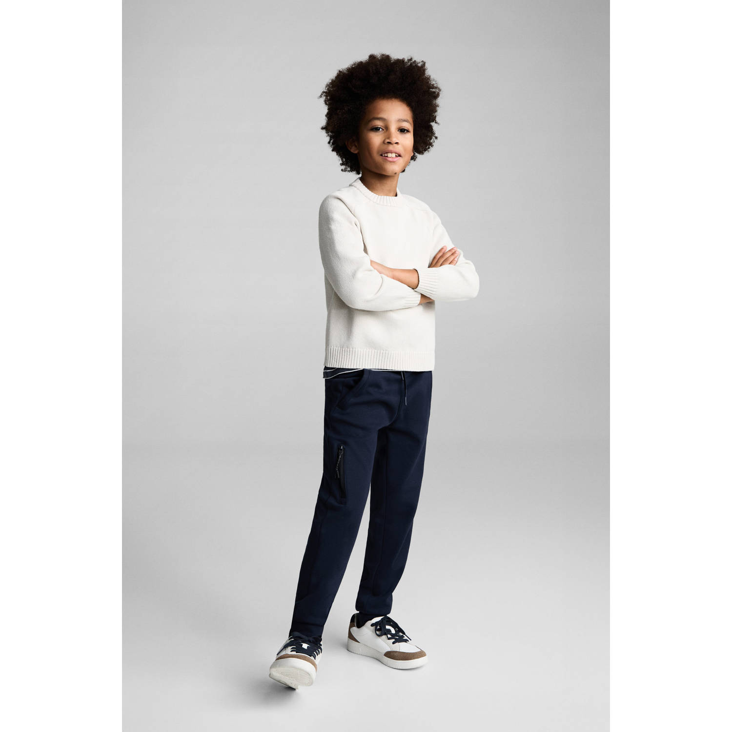 Mango Kids joggingbroek marine