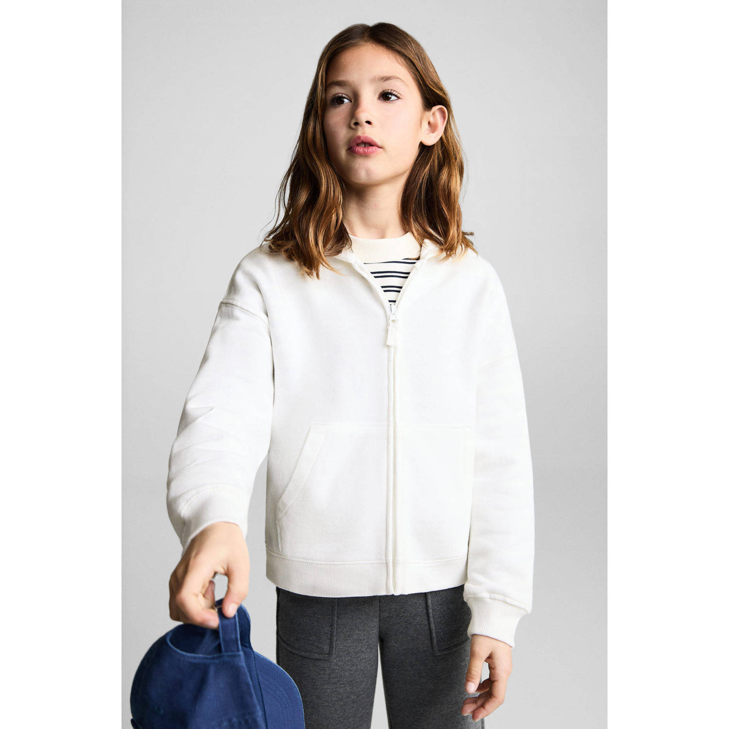 Mango Kids sweatvest wit