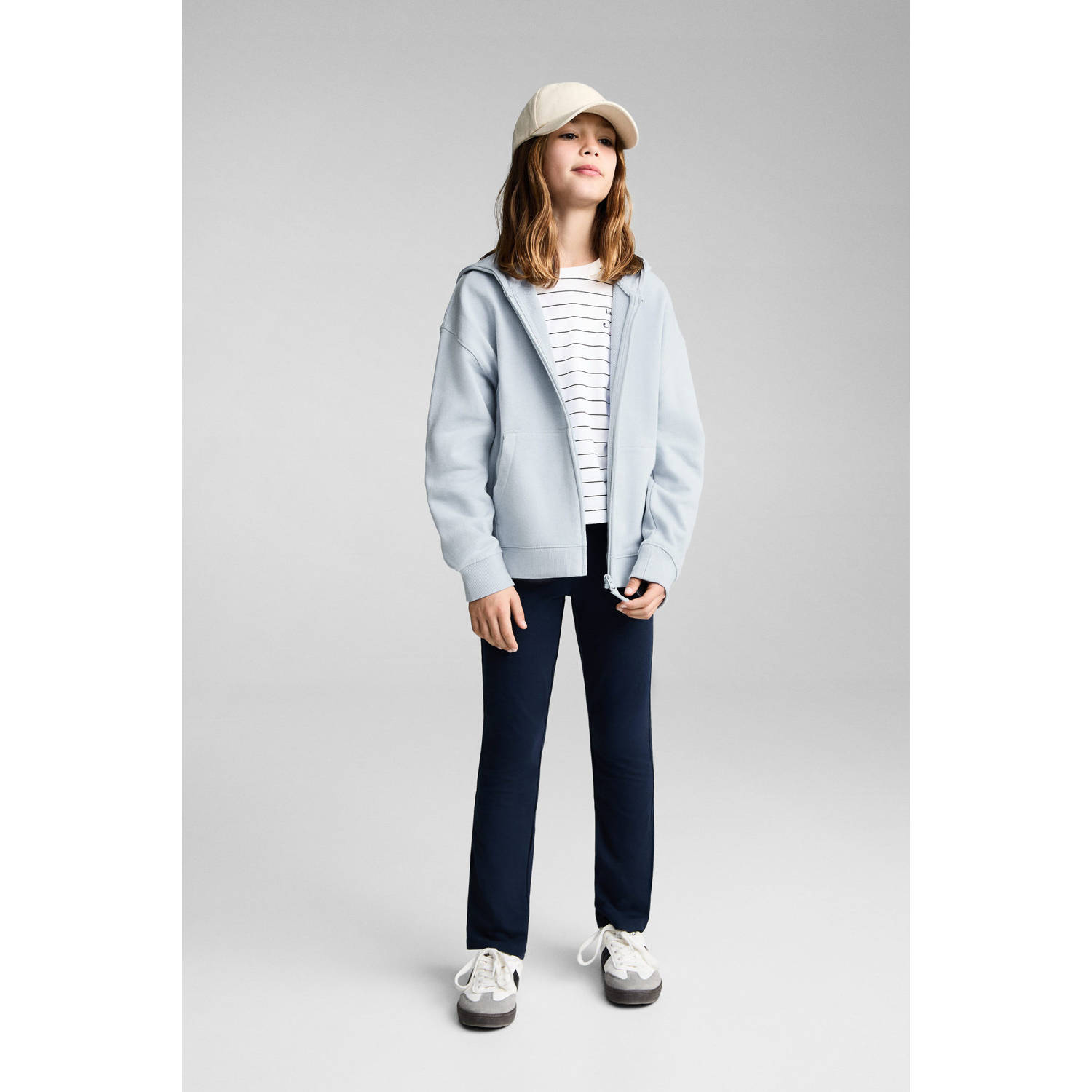Mango Kids sweatvest lichtblauw