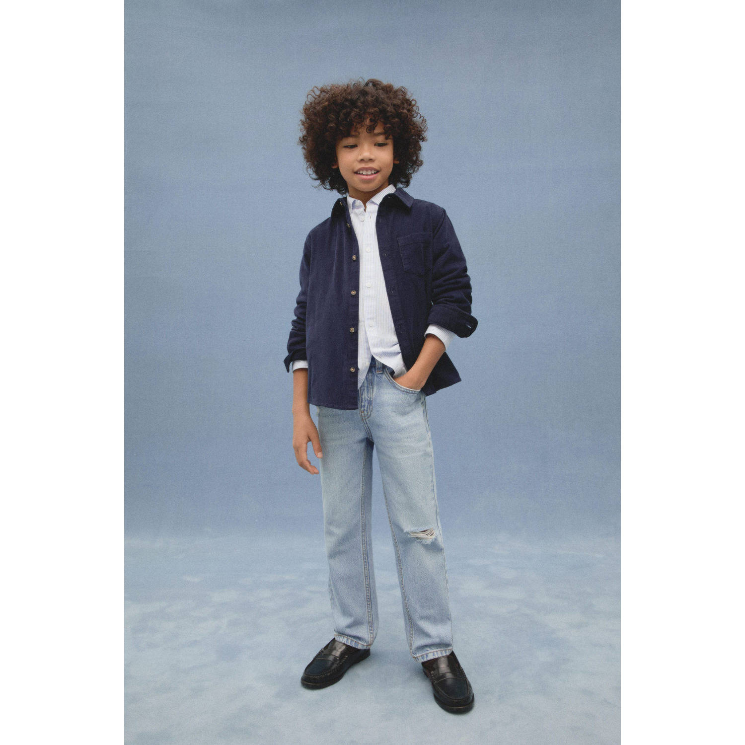 Mango Kids overhemd lichtblauw