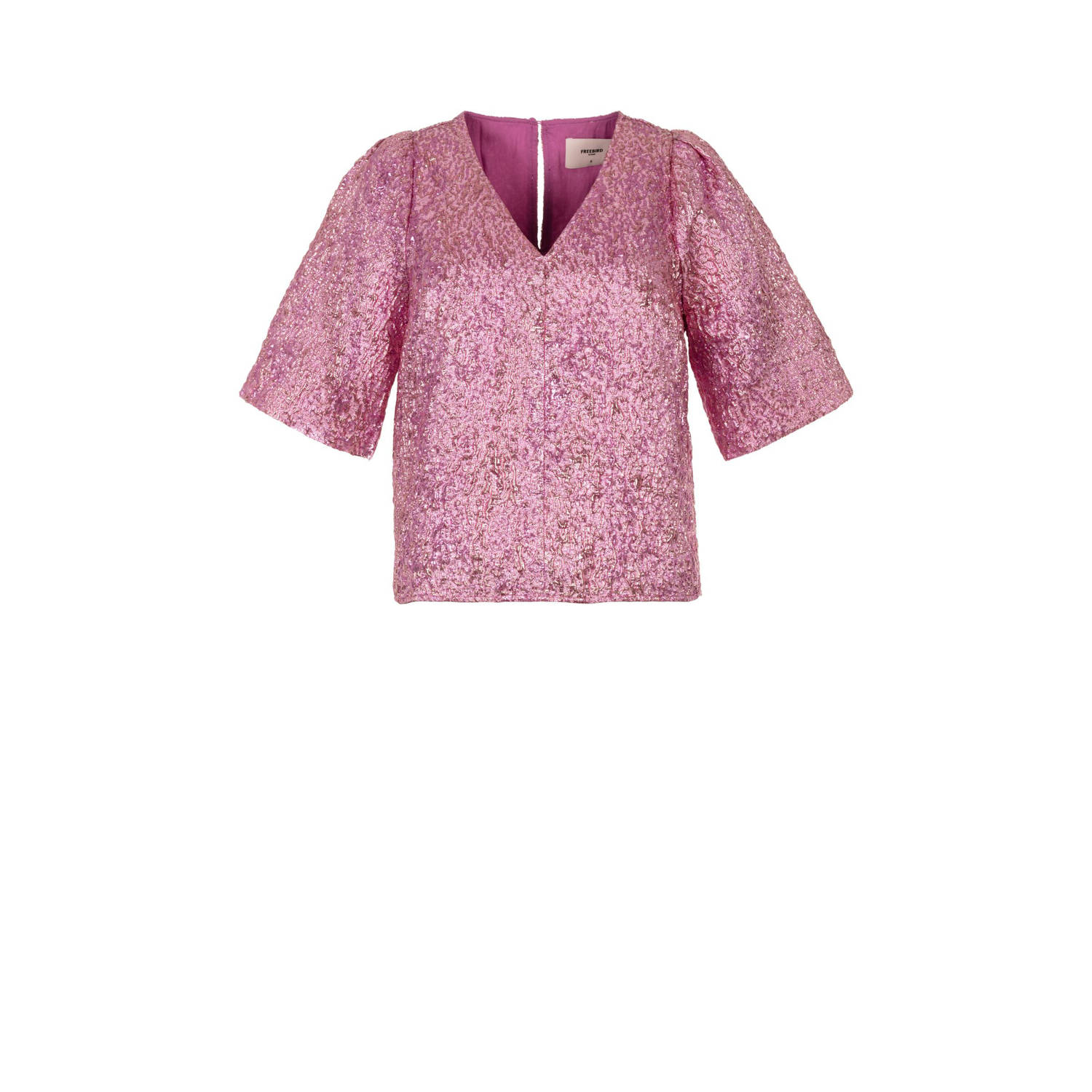 Freebird blousetop roze met glitter
