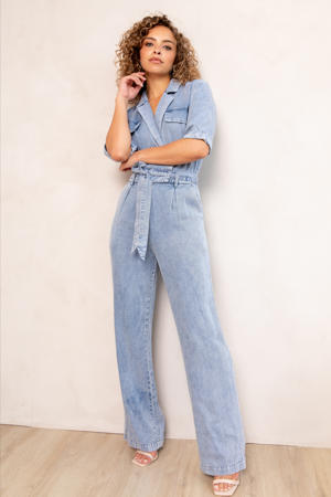 denim regular jumpsuit light blue denim