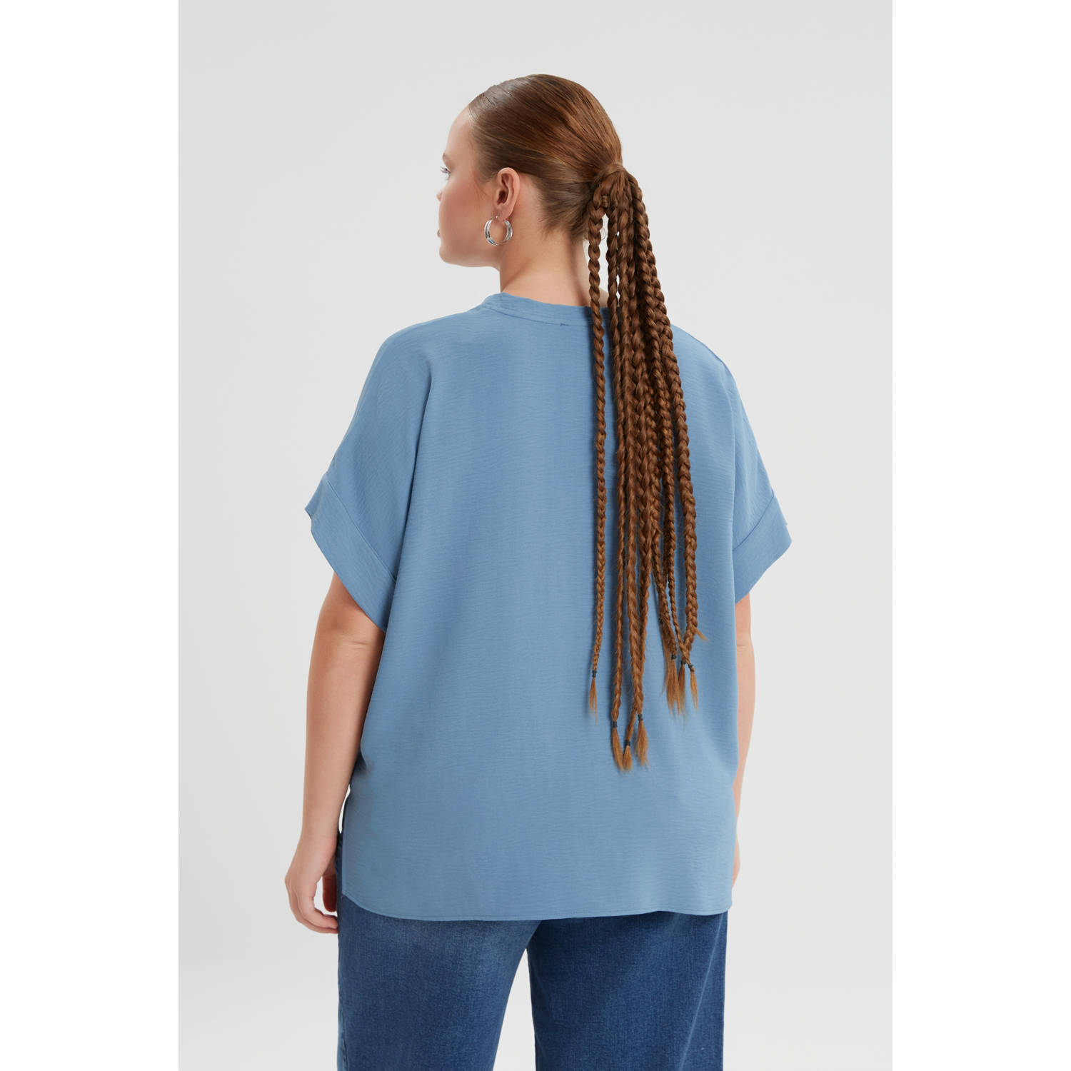 Mat Fashion top lichtblauw