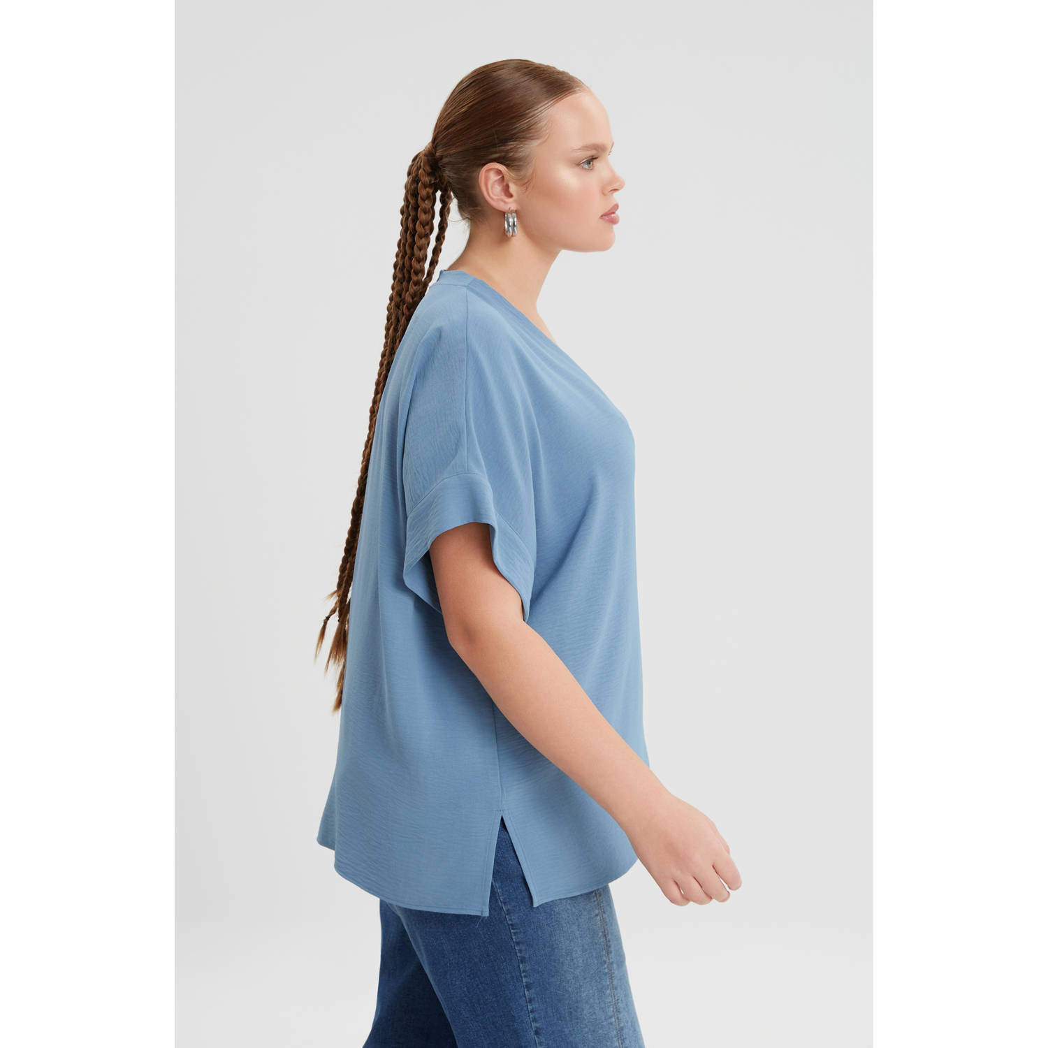 Mat Fashion top lichtblauw