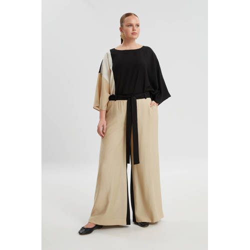 Mat Fashion wide leg regular waist broek zwart afbeelding