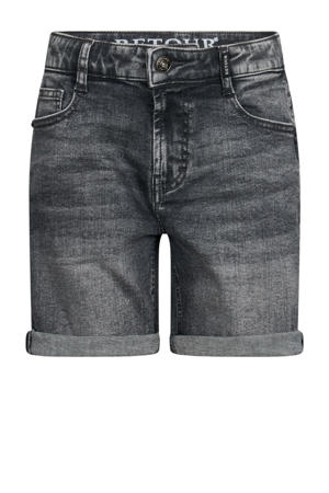 denim relaxed short grey denim