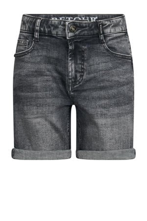 denim relaxed short grey denim