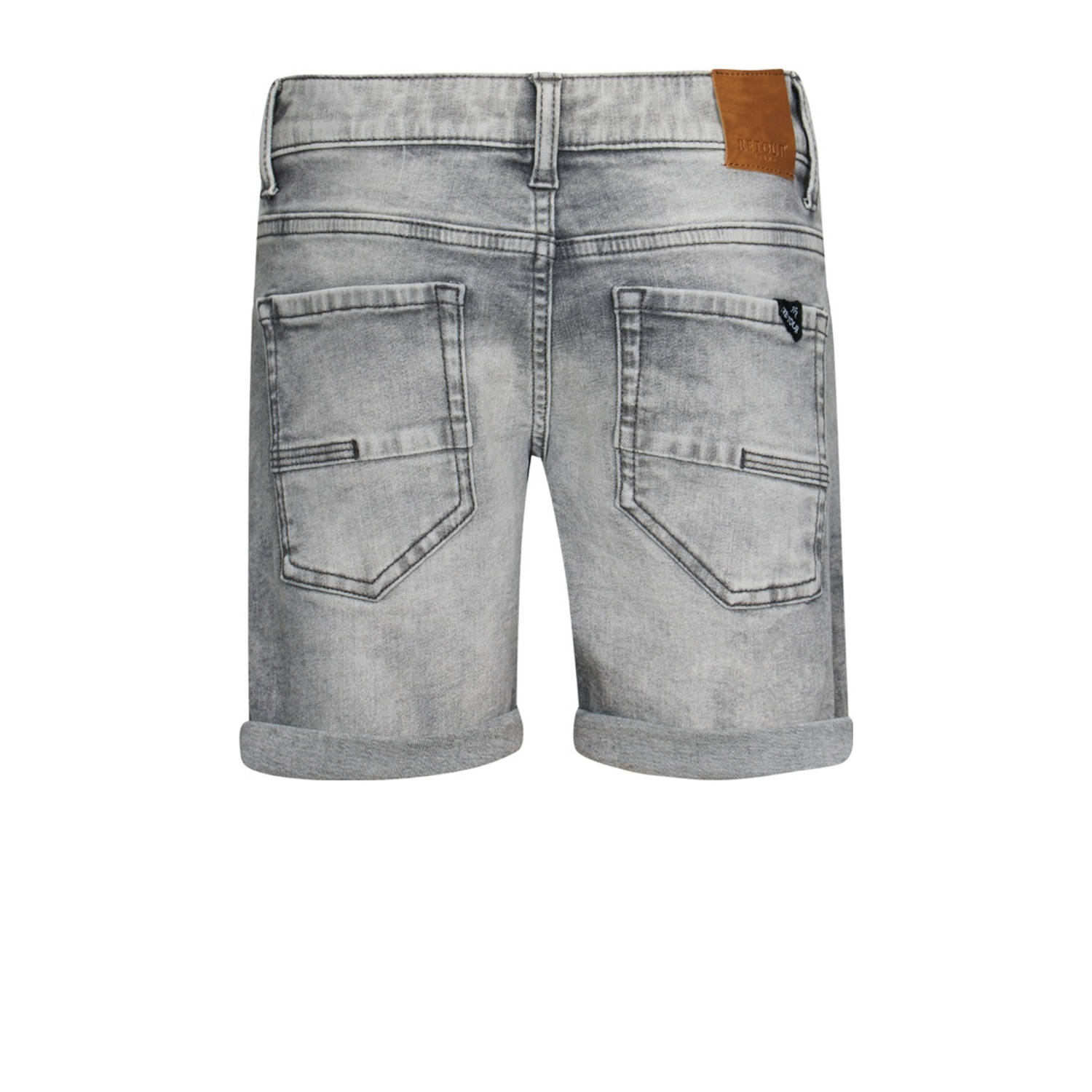 Retour Jeans regular denim short grey denim